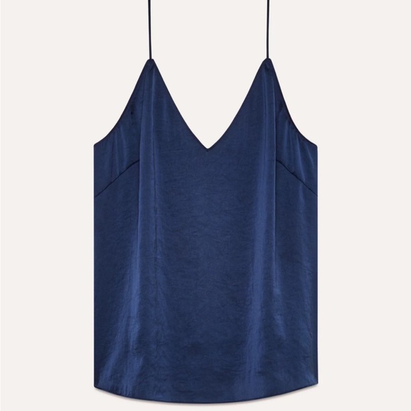 Aritzia Wilfred Free Boscono Silk Silky Camisole - Summer Night (Navy) - Picture 2 of 6